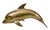 Vintage Large Brass Mid Century Dolphin Figurine Sculpture, 14" For Sale - Image 4 of 6