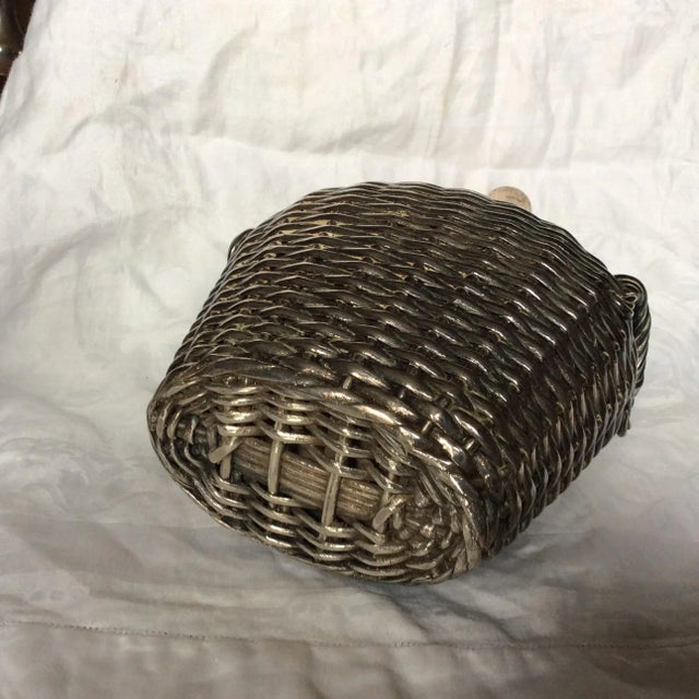 Gorham Sterling Silver Overlay Basket Jug For Sale - Image 9 of 10