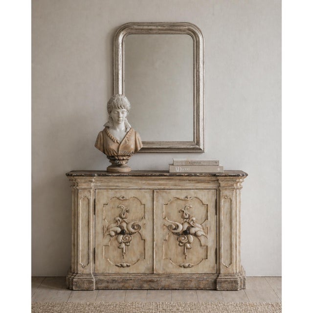 Neoclassical Mid-Century Italian Neo-Classical Sienna & Carrara Marble Bust of a Young Woman For Sale - Image 3 of 8