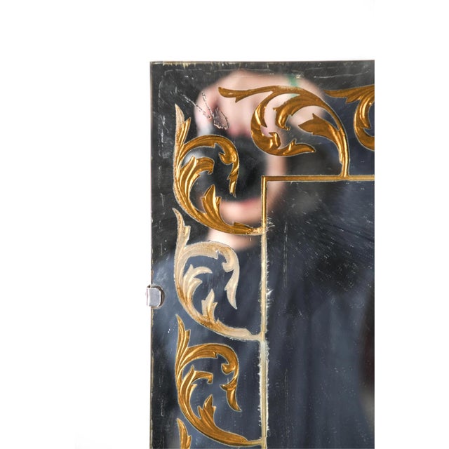 Vintage Hollywood Regency Style Eglomisé Wall Mirror For Sale In New York - Image 6 of 7