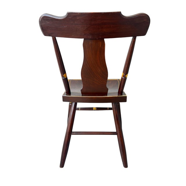 Early 19th Century Set of 6 American "Fancy" Painted Dining Chairs For Sale - Image 5 of 6