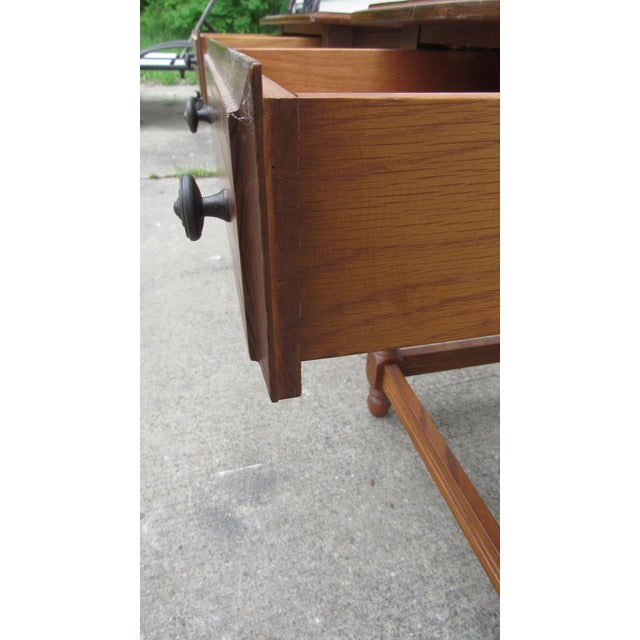 1980s Vintage Pair of Hitchcock End Side Tables Farmhouse Designer For Sale - Image 5 of 9