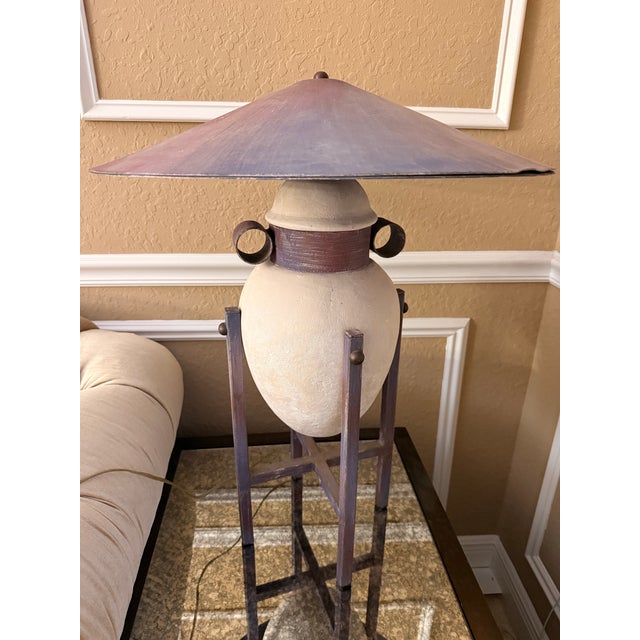Postmodern Vintage 1980s "Amphora" Urn Lamp Postmodern Statement Piece After Max Blumberg. Rare. For Sale - Image 3 of 12