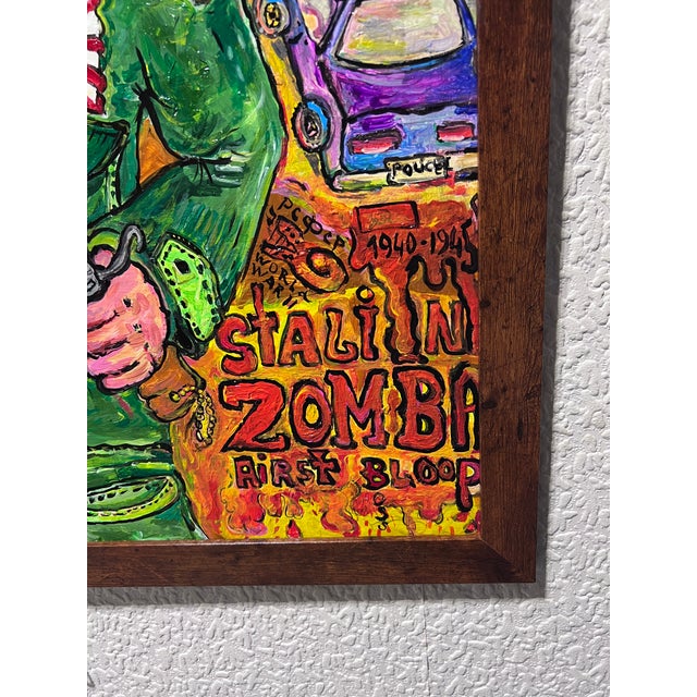 One-of-a-Kind Large Painting on Board by Serg Graff "Caricature". Coa Attached For Sale - Image 9 of 13
