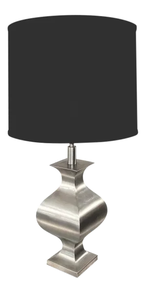 Matte Steel Table Lamp by Jansen in Moorish Motif