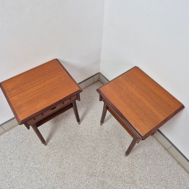 Norwegian Nightstands in Teak, 1960s, Set of 2 For Sale - Image 11 of 12