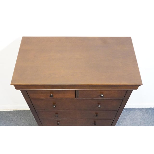 Wood Durham Furniture Solid Cherry Contemporary Traditional Style 35" Chest of Drawers W498-10 For Sale - Image 7 of 11