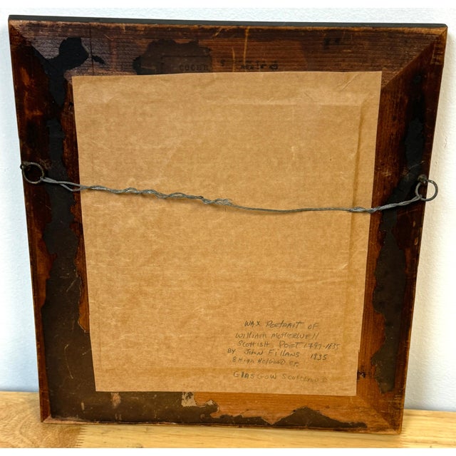 Gold Wax Portrait of William Motherwell, Scottish Poet (1797-1835) by John Fillans For Sale - Image 8 of 9