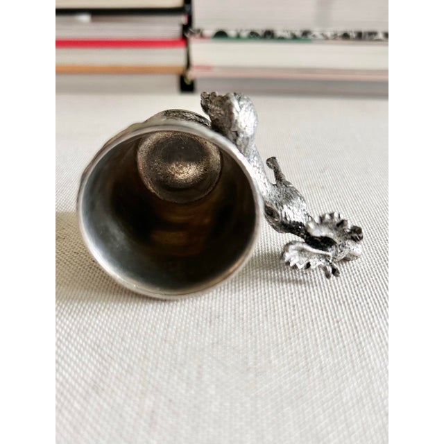 Vintage German 95% Pewter Moose Match and Toothpick Holder For Sale - Image 10 of 12