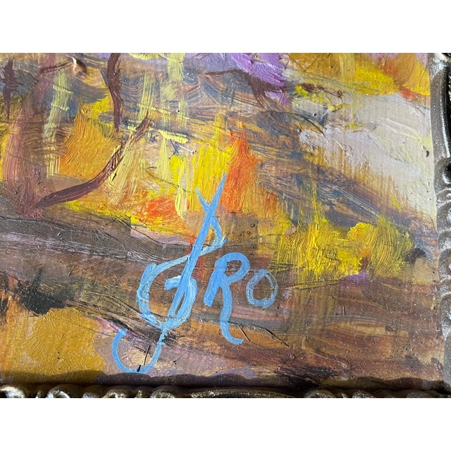 Realism Early 20th Century Vintage Signed Doe and Fawn Original Oil Painting, Framed For Sale - Image 3 of 5