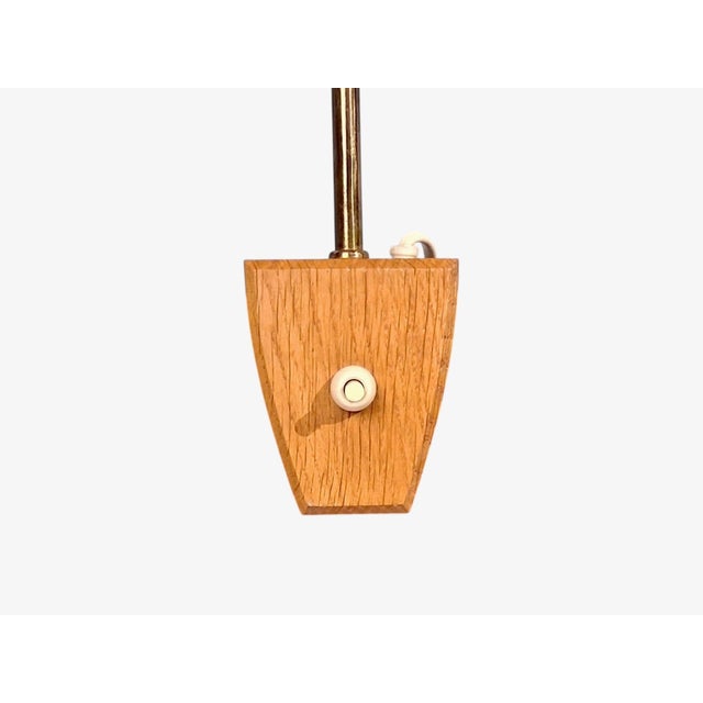 Swedish Modern, Clip-on Task Light, Brass, Wood, Glass, Sweden, 1950s For Sale - Image 12 of 12