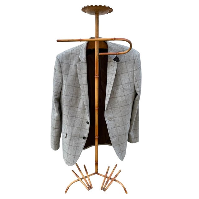 Beautiful and elegant imitation bamboo valet stand from the 1960s. France