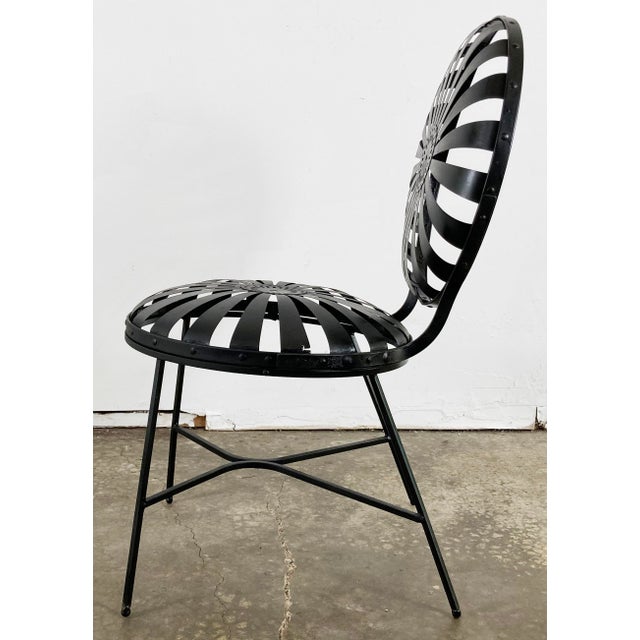 Antique Francois Carre Black Sunburst Garden Chair For Sale In Kansas City - Image 6 of 11