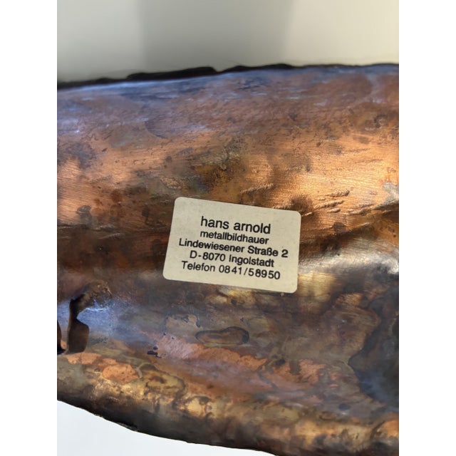 Metal Brutalist Copper Bird Wall Sculptures from Hans Arnold, Germany, 1970s, Set of 3 For Sale - Image 7 of 8