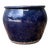 Ceramic Vintage Blue Glazed Ceramic Planter For Sale - Image 7 of 12