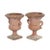 Neoclassical Pair of Vintage Classical Terra Cotta Colored Plaster Garden Urns C1940 For Sale - Image 3 of 9