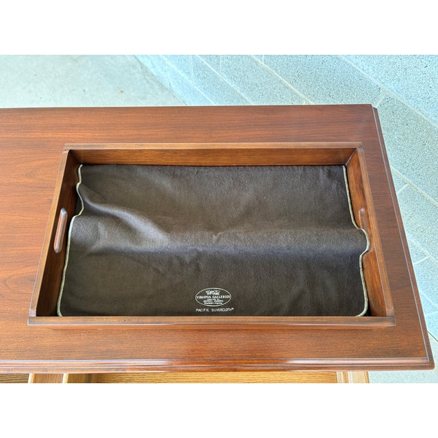 Brown Henkel Harris Cherry Georgian Style 2 Drawer Huntboard For Sale - Image 8 of 14