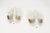 High-quality set of glass wall lamps with brass details by the German manufacturer Hillebrand. Both lamps are in very good...