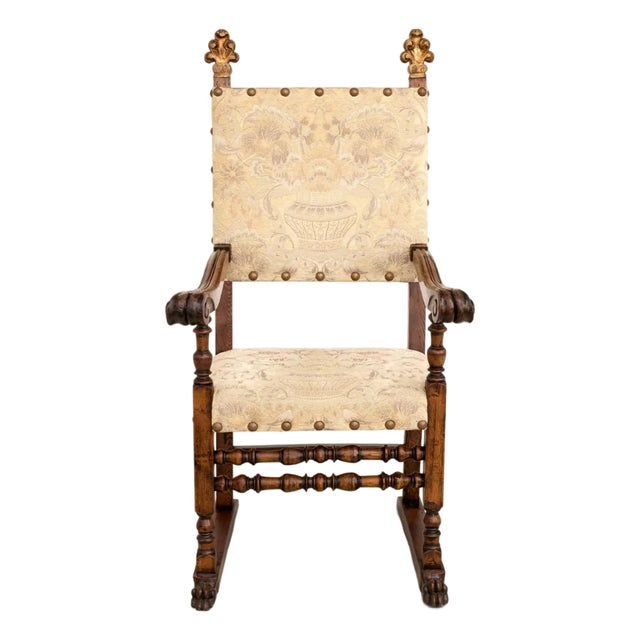 18th Century Iberian Oak Armchair For Sale
