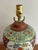Teal Vintage Asian Handpainted Lamp For Sale - Image 8 of 8
