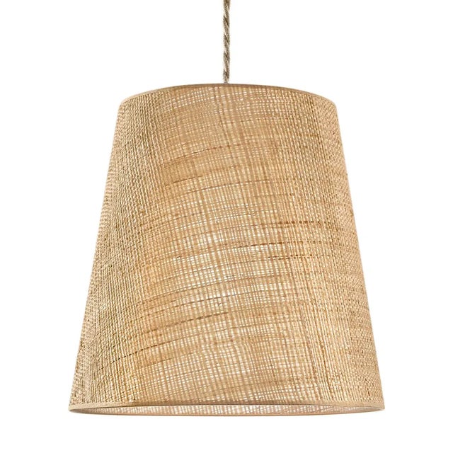 FIJI Ceiling Light - A Handwoven Raffia Fabric Shade Which Gives An Artisan Feel With Random Patterns In The Material...
