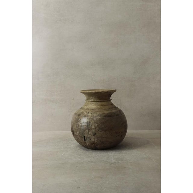 Vintage Teak Vase For Sale - Image 3 of 5