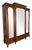 Wardrobe Antique French Style Three Door Inlaid Burr Mirrored Armoire Lot 6163 For Sale