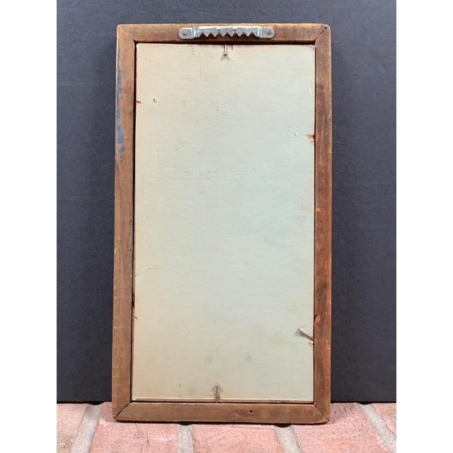 Wood Vintage Signed Original Watercolor of an Abstract Architectural Flourish For Sale - Image 7 of 8