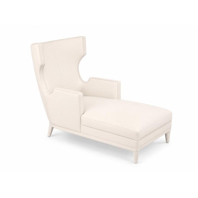 Lui lounge chair in leather and wood by christophe perichon. Dimensions: w 140 x d 70 x h 95 cm. Materials: matte leather...
