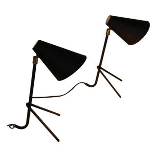 Swedish Tripod Lamps, 1950s, Set of 2 For Sale