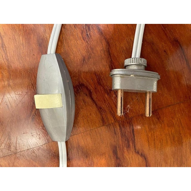 Metal Modernist Art Deco Glass and Nickel Table Lamps from Maison Desny, France, 1930s, Set of 2 For Sale - Image 7 of 16