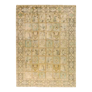 Antique Persian Tabriz Oriental Carpet in Room Size with Garden Design