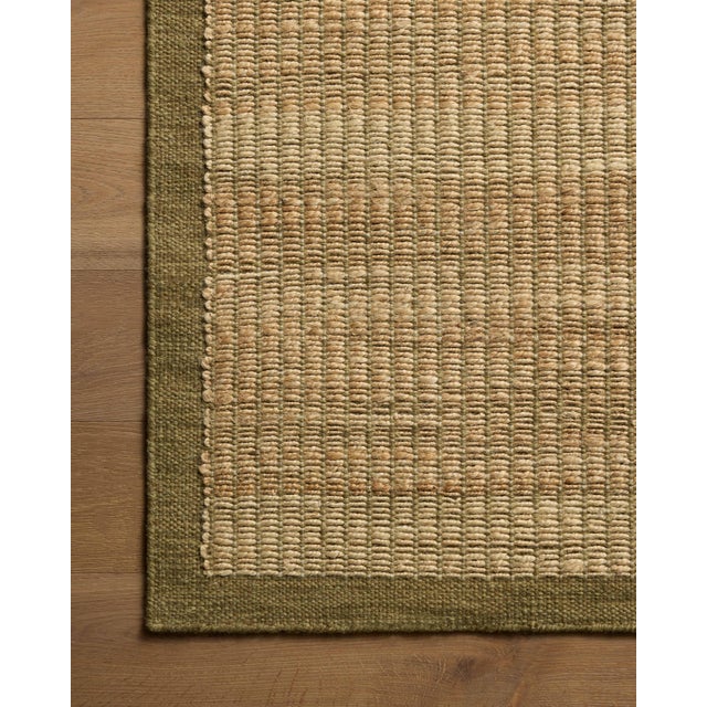2020s Amber Lewis x Loloi Lilah Natural / Olive 7'-9" x 9'-9" Area Rug For Sale - Image 5 of 7