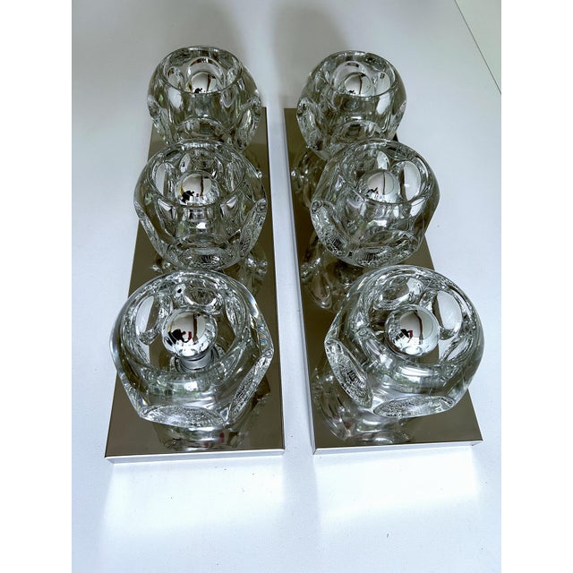 Large Space Age Glass Sconces from Peill & Putzler, 1970s, Set of 2 For Sale - Image 12 of 18