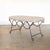 French Panoplie Iron Double Loop Bench, Linen Check For Sale - Image 3 of 7