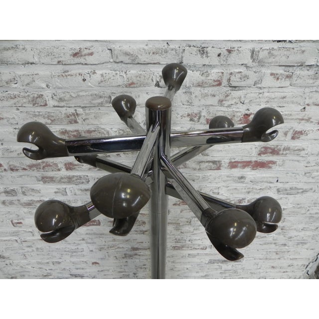 Metal Mid-Century French Chrome Coat Rack, 1960s For Sale - Image 7 of 15