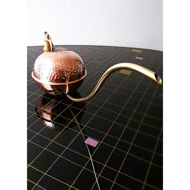 Metal Mid-Century Space Age Watering Can in Copper & Brass, 1950s For Sale - Image 7 of 10