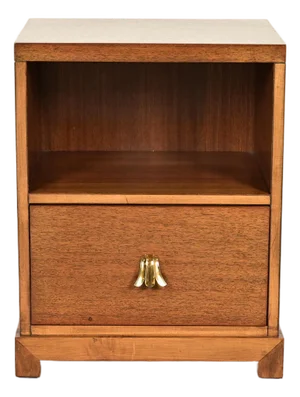 T. H. Robsjohn-Gibbings for Widdicomb Mid-Century Modern Hollywood Regency Mahogany Nightstand, 1950s