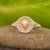 Leo Ring With Natural Diamond Accented Halo in Solid 14k Gold, Fine Jewelry, Size 6.75 For Sale - Image 4 of 8