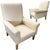 Late 20th Century White Muslin Lounge Armchair with Red Cover and Skirt For Sale - Image 4 of 12