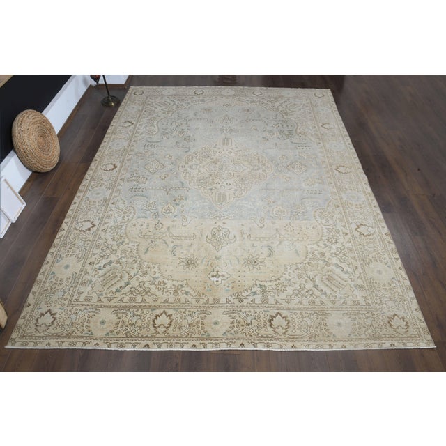 Vintage Persian Hand-Knotted area rug is a semi-antique vintage area rug. The '70s Eastern region of Anatolian's unique...