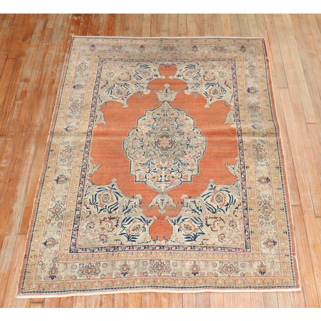 Persian 19th Century Persian Hadji Jali Li Tabriz Rug - 4'1" x 5'10" For Sale - Image 3 of 9