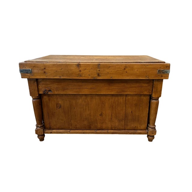 Brown French Butcher Table Ca 1890 For Sale - Image 8 of 13