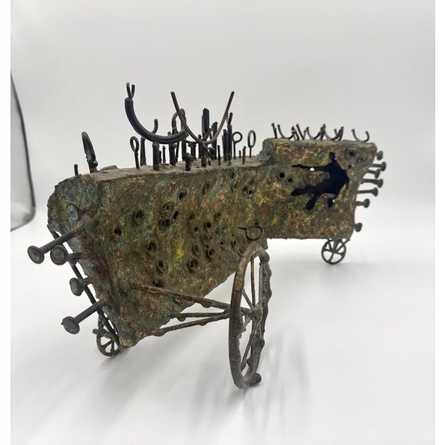 Metal Vintage Brutalist Sculpture Latinamerican School For Sale - Image 7 of 7