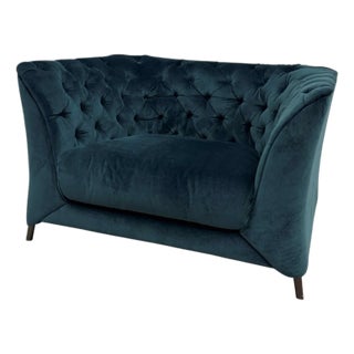 Natuzzi Italia La Scala Tufted Lounge Chair For Sale