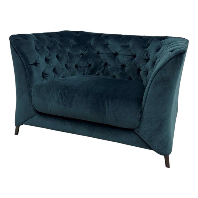 Natuzzi Italia La Scala Tufted Lounge Chair For Sale