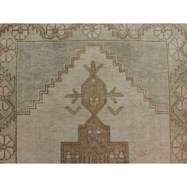 Vintage Turkish Oushak Rug in Sage Green, Taupe, Light Brown, and Light Green For Sale - Image 10 of 13