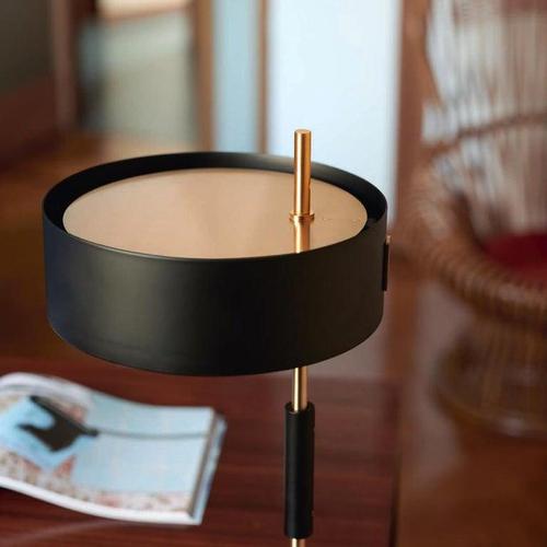 Black Satin Gold and Black Table Lamp by Ostuni e Forti for Oluce For Sale - Image 8 of 11