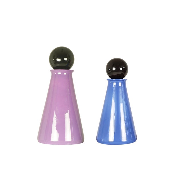 Glazed Ceramic Decorative Bottles by L. Boscolo for Forma & Luce, 1980s, Set of 4 For Sale - Image 14 of 16