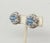 Vintage 1960s Signed Napier Rhodium Plated Blue Bead Clip Earrings, 2 Pieces For Sale In Philadelphia - Image 6 of 7